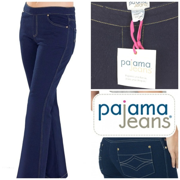 Pajama Jeans Denim - NWT Pajama Jeans Sz L Indigo Dark Wash Jeggings